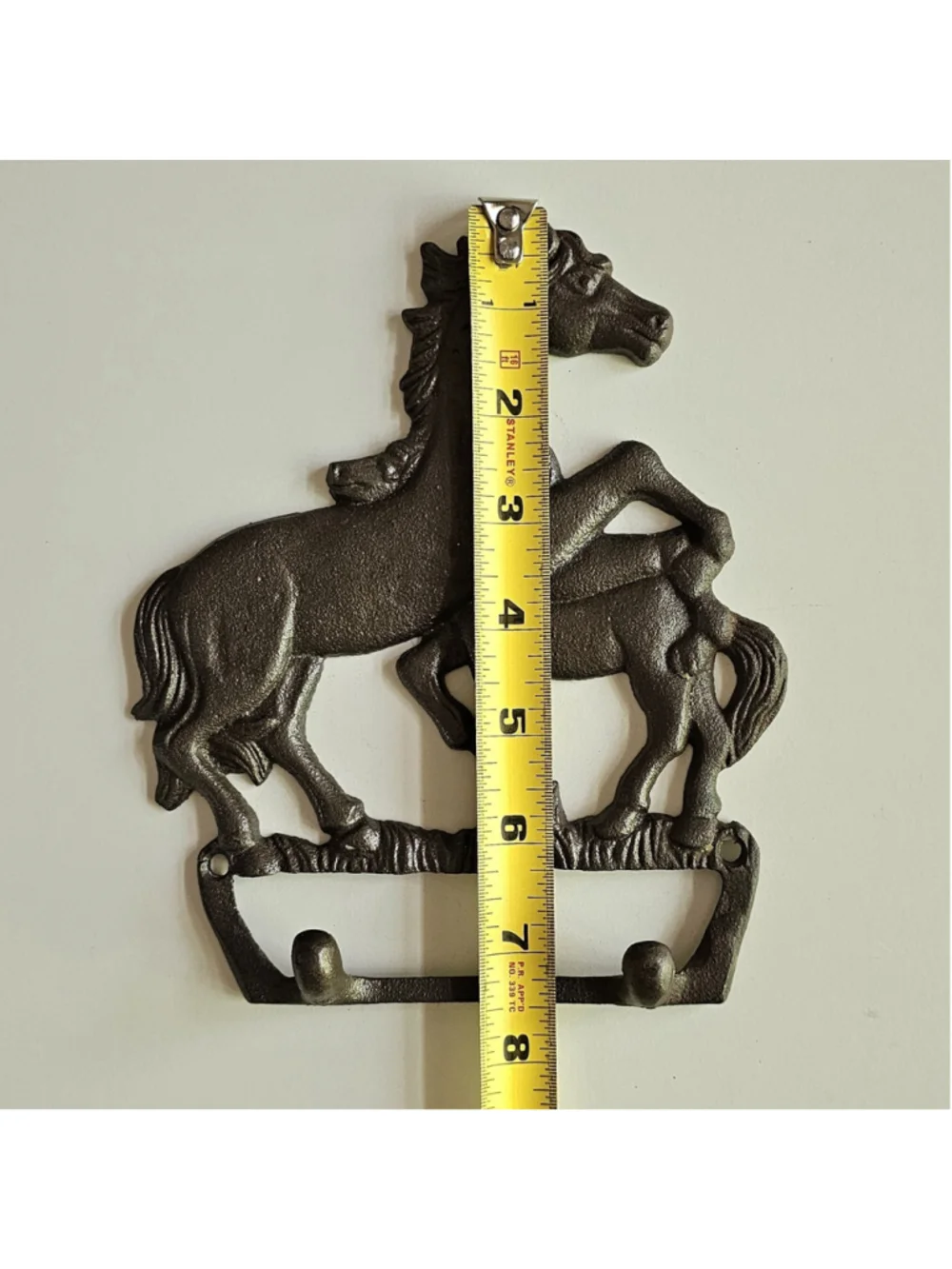 Vintage Cast Iron Horse Wall Hook Mare and Foal Towel Tack Hanger Rustic 7.5